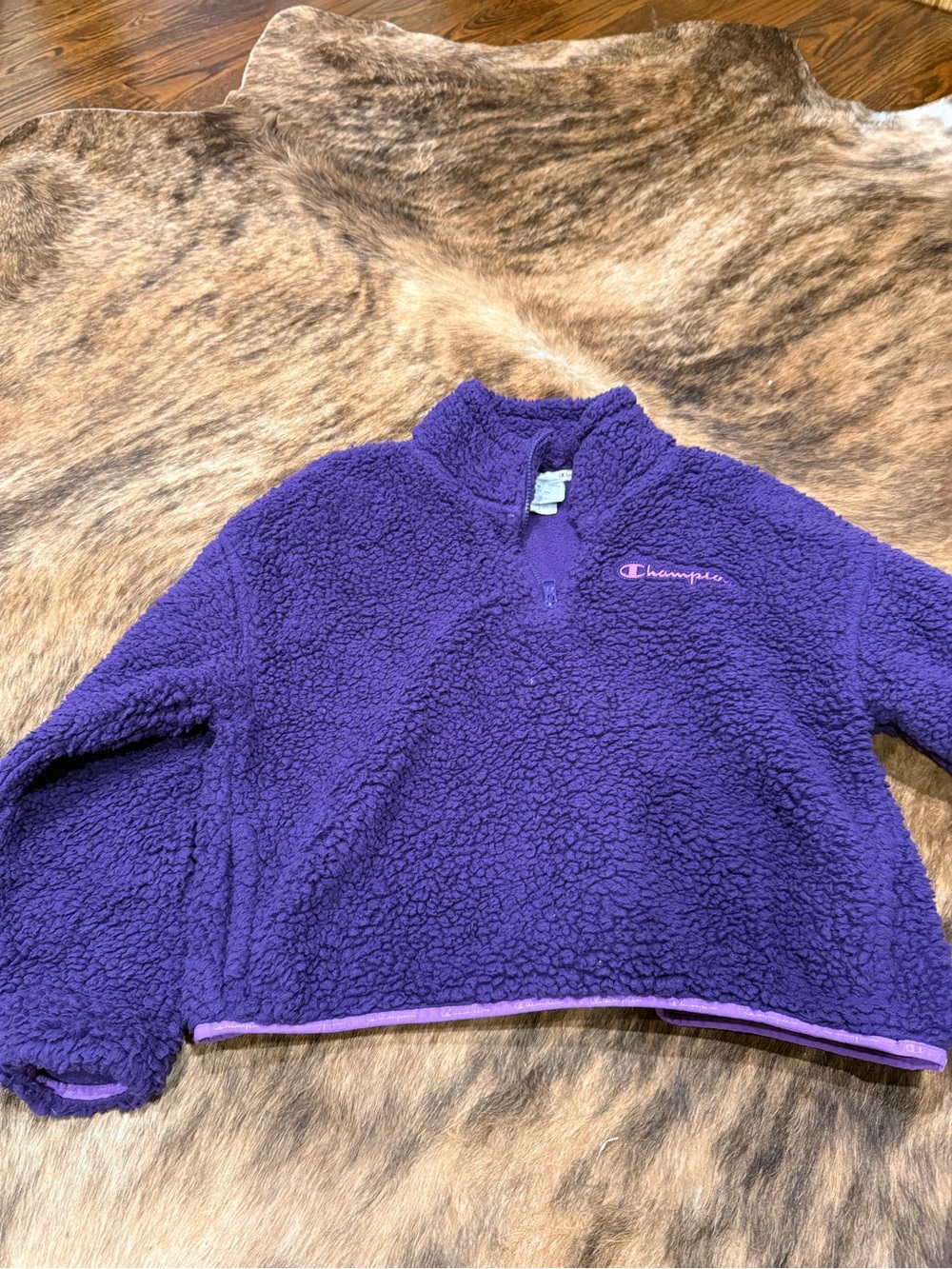 Champion Purple Sherpa Quarter-Zip Pullover